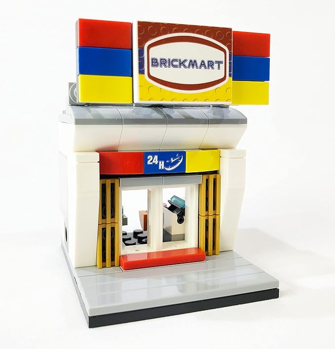 Brick Loot Exclusive Mini City Brickmart Brick Toy Store – Custom Designed Lego-Compatible Model, Perfect for Brick Building Fans, Detailed Toy Store Design, Fun Construction Project