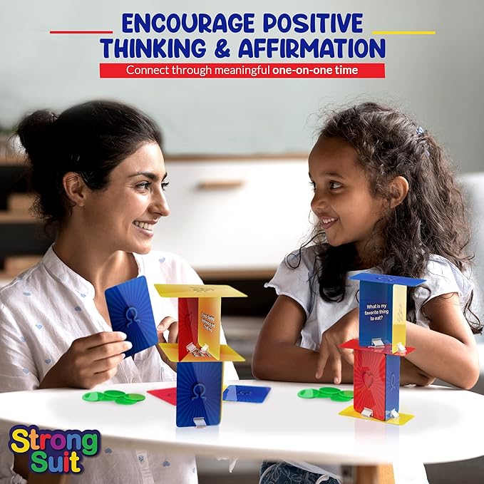 StrongSuit Family Therapy Games for Teens and Kids Ages 6+ | The Tower of Self Esteem Game, School Counselor & Therapist Tools for Social Skills & Emotion Regulation, Builds Confidence & Bonding