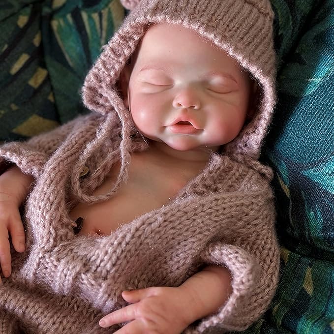 OtardDolls 18 Inch Realistic Reborn Soft Full Silicone Girl Baby Doll Handmade Real Looking Set