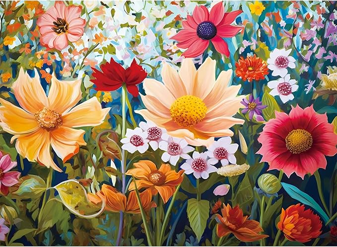 Jigsaw Puzzles 300 Pieces for Adults, 300 Pieces Flower Puzzle Recycled Cardboard Paper Puzzles Coolest Challenging Puzzles for Kids Adults Elderly 20.5 * 15IN