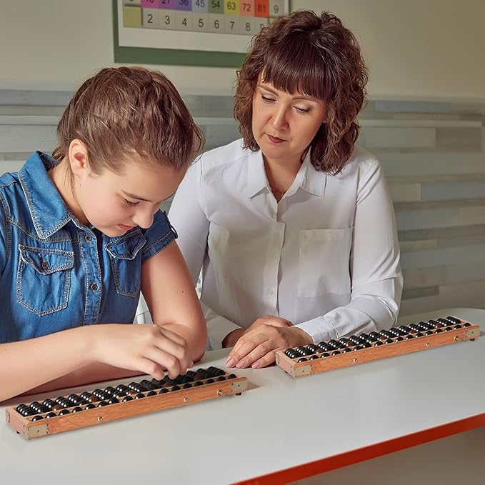 Yellow Mountain Imports Vintage Style Wooden Abacus - 13.9 Inches (35.3 Centimeters) - Professional 17 Column Soroban Calculator with Reset Button - Made
