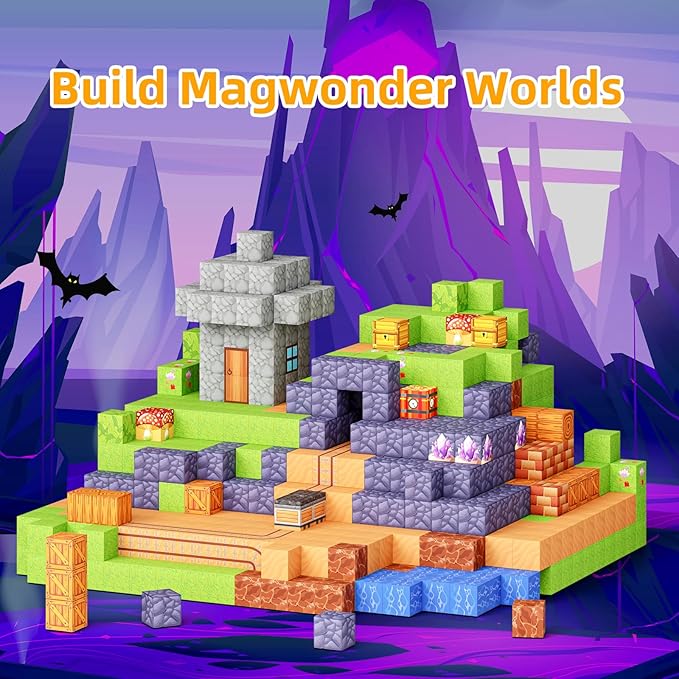 Magnetic Blocks, 150 PCS Magnetic Building Blocks Sensory Toys for 3-5 4-6 5-7 6-8 Year Old Boys Girls Easter Birthday Gifts Travel Outdoor Kids Games
