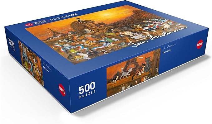 MyPuzzle Cats in Paris - Sven Hartmann - Premium 500 Piece Jigsaw Puzzle for Adults