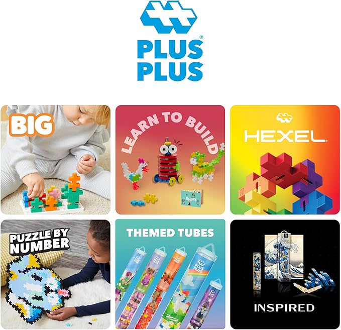 Plus Plus - Easter Egg - 70 Piece Tube, Construction Building Stem / Steam Toy, Interlocking Mini Puzzle Blocks for Kids