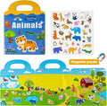 Magnetic Playset Portable Playboard, Cute Farmhouse Animal Reusable Magnets Sticker Books for Toddlers 3-5 Years, 34 PCS Refrigerator Magnets for Kids Girls Boys Perfect Preschool Learning Travel Toy