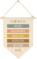 Everyone Is Valved-Classroom Decor-Classroom Poster-Playroom Decoration-Child Art-Teacher Present-Canvas Hanging Pennant Flag Banner Wall Sign Decor Gift-Birthday Christmas Gift