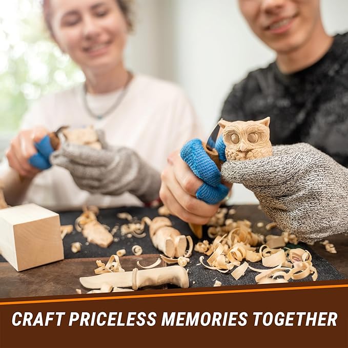 BeaverCraft Basswood Carving Blocks BW18 pcs Whittling Wood for Crafts - Soft Carving Wood - Basswood Kit 2 Different Sizes - Unfinished Wooden Blocks for Carvers