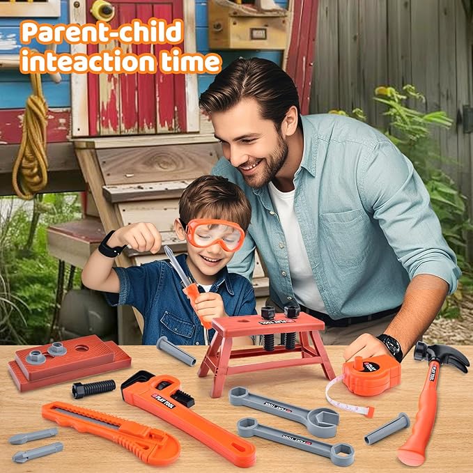 Kids Tool Set Toddlers Tool Kit 3 4 5 Year Old Construction Toys for Boys Birthday Gifts Age 3 4 5