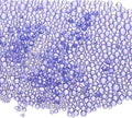 Iridescent Glass Tiny Bubble Beads, 0.4-3mm 10g No Hole Micro Mini Round Denim Blue Water Droplets Beads - Applications: for Resin Filler, Nail Art, Dollhouse Bath Tub
