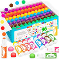Soucolor 96-Pack Washable Dot Markers for Kids & Toddlers | 8 Vibrant Colors | Non-Toxic Bingo Daubers | Preschool Arts & Crafts, Classroom Supplies | Paint Dabbers for Endless Creative Fun