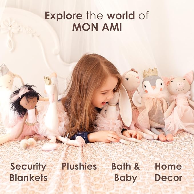 MON AMI Bogart The Puppy Plush Animal Toy - 10”, Soft Cuddly Handcrafted Premium Stuffed Dog Toy for Little Boys,Girls & Kids of All Ages