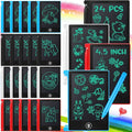 24 Pieces LCD Writing Tablet Mini Electronic Doodle Board 4.5 Inch Drawing Tablet Erasable Doodle Pad Reusable for Kids Birthday Favor