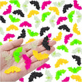 200 Pcs Plastic Bat Halloween Colorfol Mini Bats Small Luminous Bats Cute Fake Bats Creepy Scary Prank Toys for Halloween Decorations Spooky Season Decor (5 Colors)