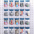 Unittype 20 Set Pegboard Organizer Accessories Peg Boards Jars with Lids Plastic Pegboards Bins Storage Containers Clear Peg Board Wall Organizer for Garage Sewing Office Home Supplies(Dark Blue)