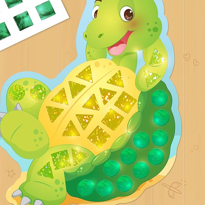 Imagimake Mirror Mosaic Ocean Theme Kids Art Set | DIY Craft Kit with Foil Stickers | Mosaic Kit for Kids | Birthday Gift for Boys and Girls Ages 3-8 | Toys for 4 Year Old Boys
