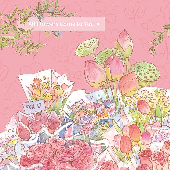 MOMIBOOK 1000 Piece Puzzle for Adults Jigsaw Puzzles of All Flowers Come to You, Painting Image Difficult Challenging Hard Impossible Puzzle Unique Funny Party Valentine's Christmas Birthday Gifts