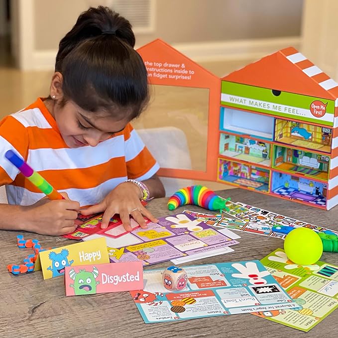 Open The Joy House of Emotions - DIY Emotional Playhouse Kit for Kids Ages 4-12, Social Emotional Learning (SEL) Activities, Creative Crafting for Emotional Intelligence and Mindfulness