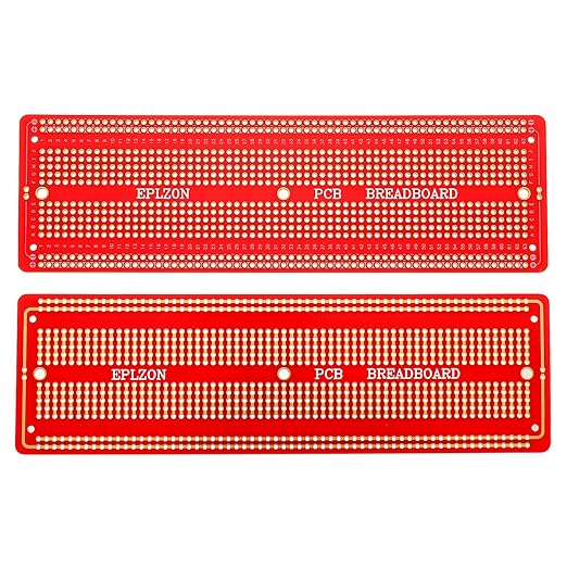 3pcs 6.8"x2.05" Breadboard Solderable Prototype PCB Board Kit for Electronics Projects Compatible for DIY Soldering Circuits Projects Prototype Board,Red
