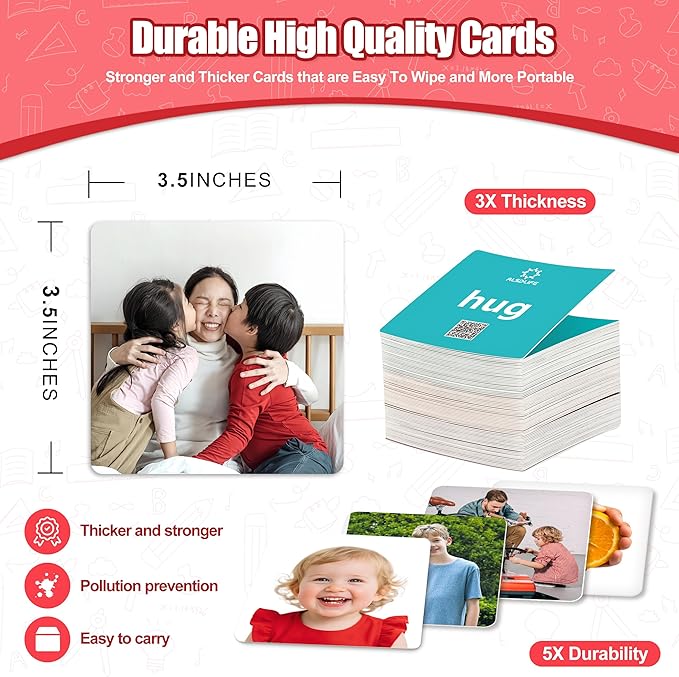 80 Verb Cards with Action Videos| Thick Action Verb Flash Cards for Speech Therapy| Verbs Flash Cards for Toddler Learning Cards Action Words| Picture Cards for Speech Therapy Games