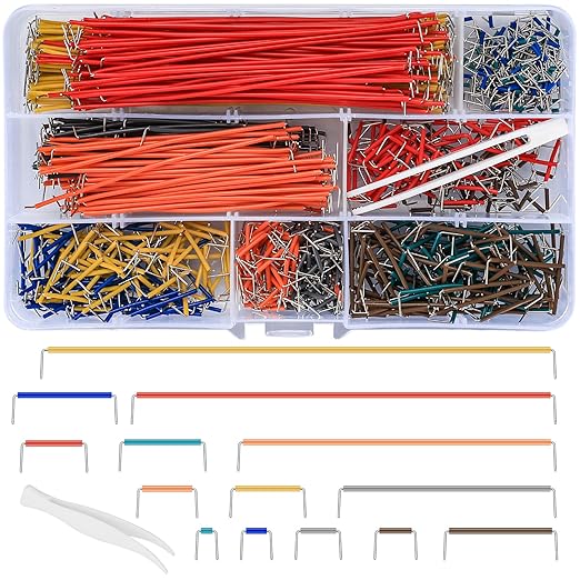 2-125 mm Breadboard Jumper Wire Kits, PCB Circuit Boards Jumper Wire Cables Assortment Kits with 14 Different Lengths, for Breadboard Prototyping Solder Circuits (840Pcs)