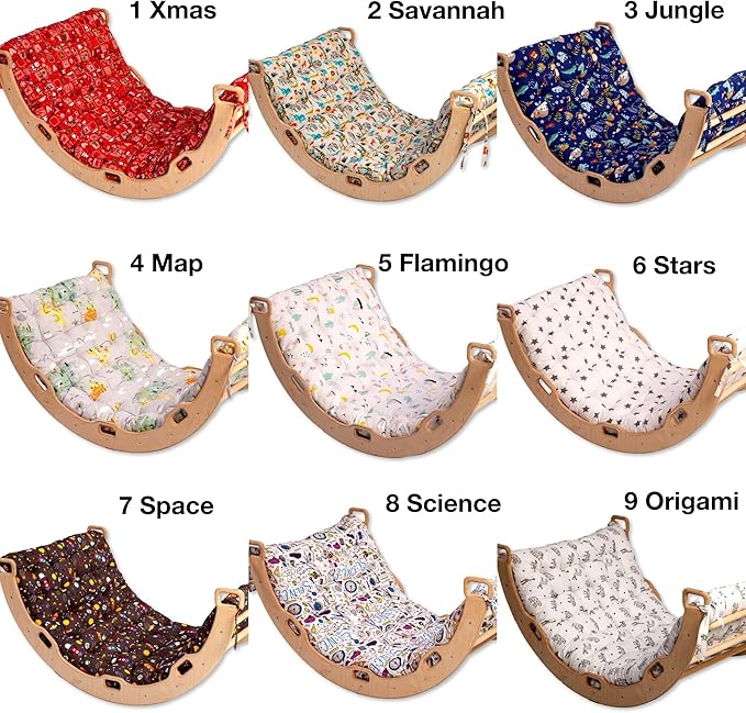 Climbing Arch | Montessori Rocker Arch | Arch with Cosy Pillow | Wooden Climbing Arch with Cushion | Wooden Climbing Arch and Rocker | Indoor Playground Cosy Cushion Rocker (map)