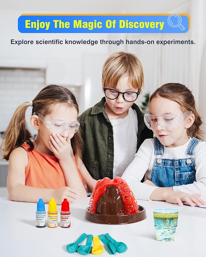 80+ Science Experiment Kit for Kids Ages 5-6-7-8, Birthday Gift Ideas for 4+ Year Old Kid, STEM Learning & Educational Toys, First Science Kit for Boys Girl