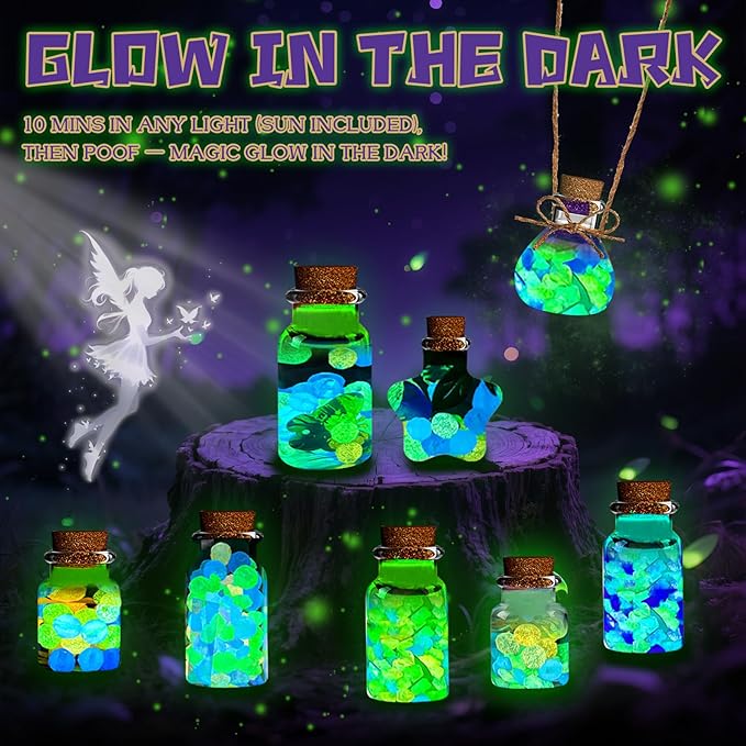 KIDDYCOLOR Magic Potion Kit for Kids - 22 Mixed Fairy Potion Bottles, Art Craft & Decoration Toys for Girls Ages 6 7 8 9 10 12+ Year Magical Workshop Kit for Boys Girls Birthday Party Gift, Christmas