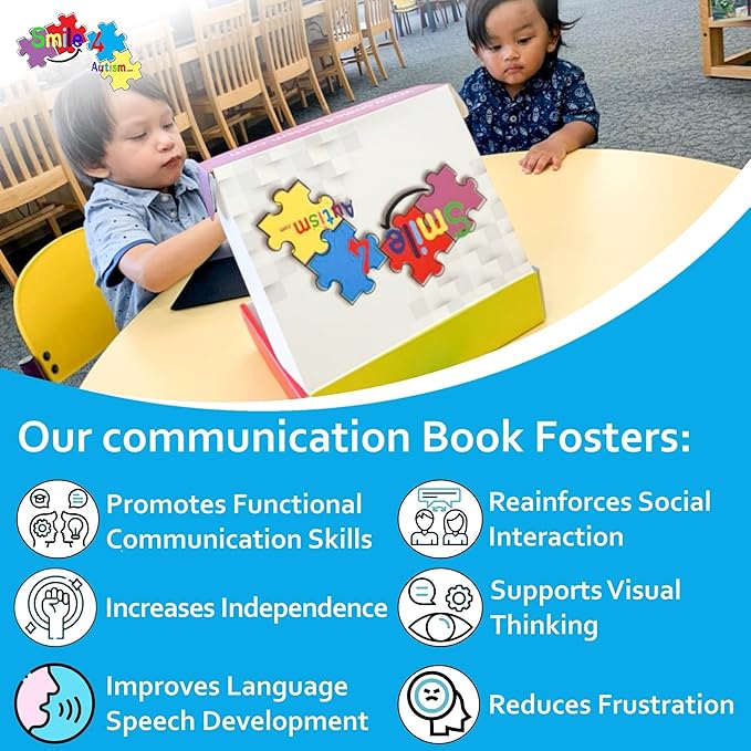 Visual Communication Book,162 ASD Photo Picture Cards: Autism Language Vocabulary, Speech Articulation Therapy, ADHD & Aprexia Learning (English Laminate Real Photo Book, Large)