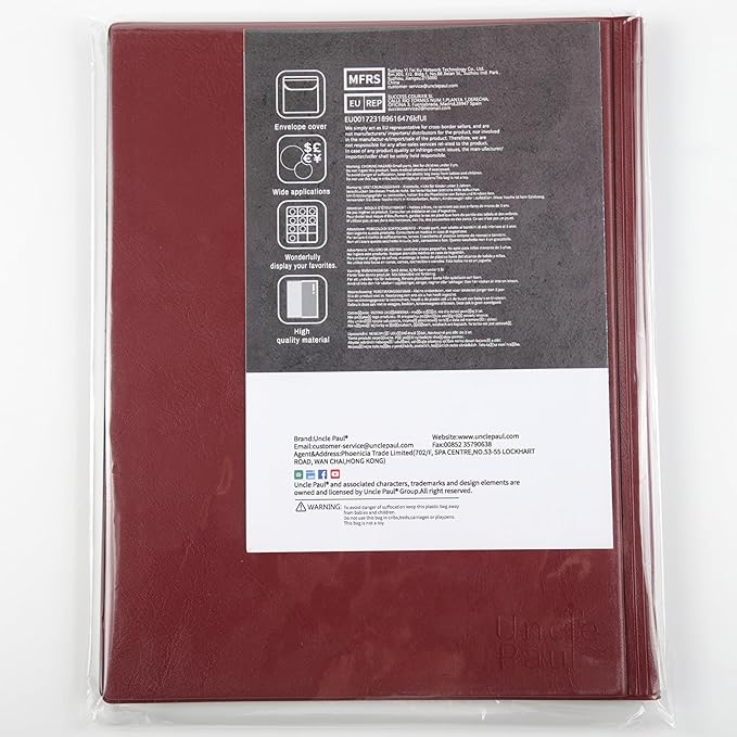 350 Pockets Coin Albums - 35x30 mm/1.3x1.1 inch Pocket Red Coin Book 10 Pages Coin Collection Holder Letter Size Coin Storage Book CS0235RE