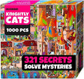 QUOKKA 1000 Piece Jigsaw Puzzle for Adults Knightly Cats – Premium Box Packaging with Extra Fun Challenges - Whimsical Cat Puzzle - Perfect for Relaxation & Creativity & Gift Giving