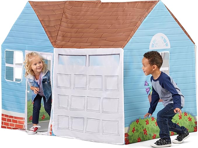 Kid Trax Magical Playhouse Tent for Kids, Indoor/Outdoor Toys, Kids Tent, Large Space Pretend Play Toys, Easy Assembly, Front and Rear Openings, Sturdy, Easy Storage w/ Carrying Case, BLUE