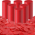 Coopay 1000 Pieces 1 Inch Bingo Chips Bulk, Bingo Markers for Math Practice, Plastic Learning Counters Disks Counting Discs and Poker Chips Game Tokens Kids Reward (Red)