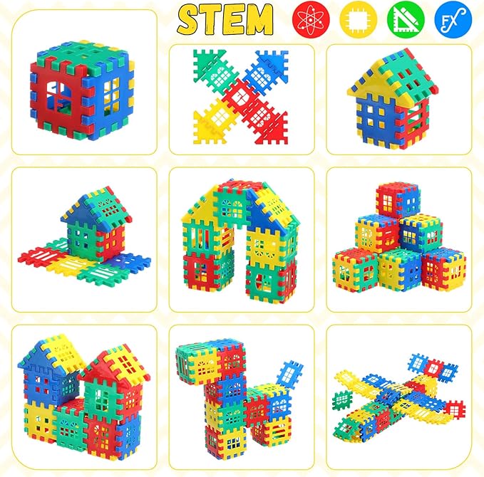 310 Pcs Interlocking Building Blocks for Kids Building Toys for Kids Kindergarten Toy Building Sets Preschool Toys for Back to School