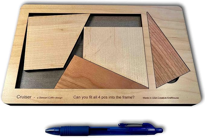 Cruiser 4 Piece Puzzle Size Large - A Brain Teaser Puzzle of Stewart Coffin Design