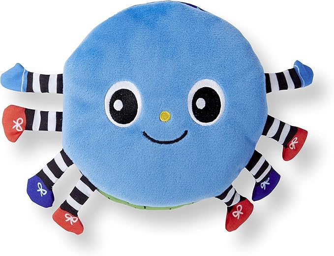 Melissa & Doug K's Kids Itsy-Bitsy Spider 8-Page Soft Activity Book for Babies and Toddlers - Cloth Baby Book And Sensory Toy With Textures To Grasp And Pages To Play Peekaboo, Ages 1 Month+