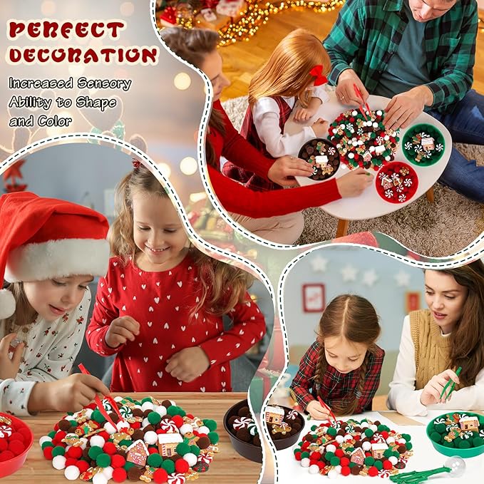 135 Pcs Christmas Gingerbread Man Sensory Bin Items Christmas Candy Counting Sorting Sensory Bin Filler Fine Motor Toys Gingerbread Man Counts for Kids Xmas Counting Toys for Preschool