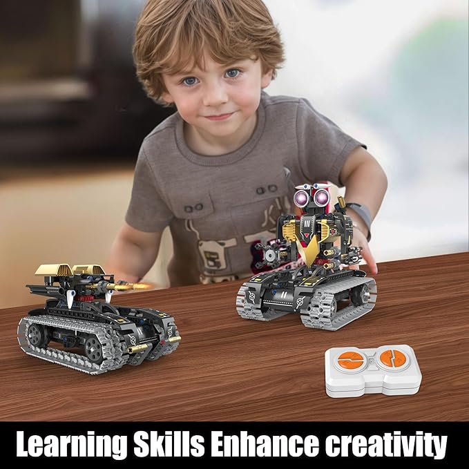 5 In1 Robot Toy for Kids Building Kit,323 Pcs Blocks App & Remote Control Robotics Kit,Steam Rc Robot Building Toys for Kids Age 6 7 8 9 10 11 12+,DIY Educational Gift for Boys & Girls