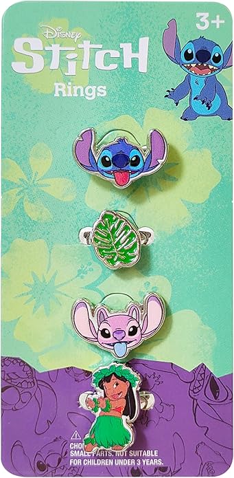 LUV HER Kids Jewelry: 4-Piece Adjustable Rings for Girls, Ring Sets with metal charm Fashion Girls Jewelry Ages 4+