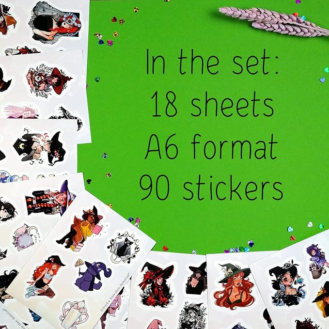 BulbaCraft Witch Stickers, Witchy Stickers, Witchy Gifts, Witch Party Favors, Gifts for Women & Men