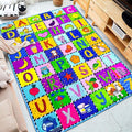 teytoy Baby Cotton Play Mat, Baby Crawling Mat Super Soft Carpet Plush Surface Non-Slip Design, Floor Playmat for Kids Area Rugs Learning Alphabet, Great Gift for Girls & Boys (59 x 44 Inch)