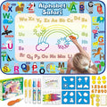 ANIMOLDS Water Doodle Mat - 40x32 Inch Aqua Magic Drawing Board for Kids (Alphabet Safari)