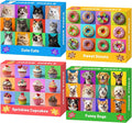 4 Packs 100 Piece Puzzles for Kids Ages 4-6 6-8 8-10, Dogs Cats Cupcakes Donuts Educational Jigsaw Puzzles, Kids Puzzles 4-6 Gifts for Girls Boys