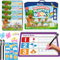 Magic Grooved Writing Practice for Kids, Reusable Grooved Handwriting Practice Workbook Ages 3-8, Large 11.2"x7.5" Preschool Learning Activities Tracing Books, Kindergarten Educational Toys for 5-7