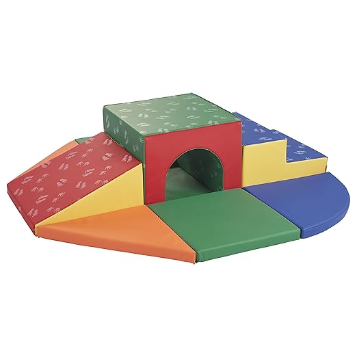 ECR4Kids SoftZone Lincoln Tunnel Climber, Toddler Playset, Assorted