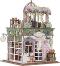 Book Nook Kit - DIY Miniature House Kit for Adults, Dollhouse Booknook Tiny House Bookshelf Decor 3D Wooden Puzzle Street Model, Ideal Gift for Book Lovers, Family, Friends (Flower Shop)