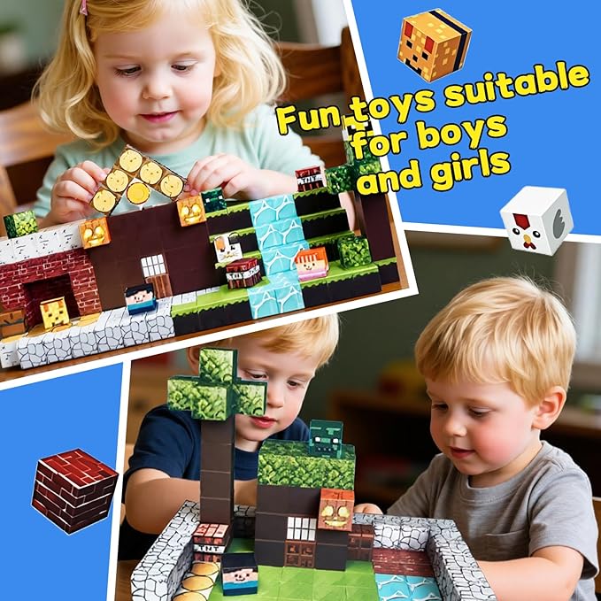 Dyale 150PCS Magnetic Building Blocks,Construction Stacking Toys,Suitable for Ages 6 and Up for Boys Girls