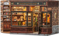 Fsolis Book Nook Kit - DIY Scene Miniature Kit, 3D Wooden Puzzles for Adults, 294 Pieces, Tiny House Booknook Craft Bookshelf Diorama Decor, Gifts for Women Teenagers Book Lovers (Corner Coffee Shop)