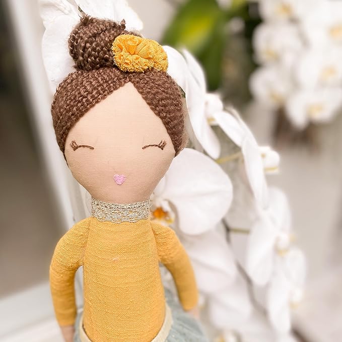 MON AMI Francesca Polynesian Princess Doll – 22 Inches Soft Plush Stuffed Doll for All Ages | Cuddly Toy, Nursery & Bedroom Décor | Elegant Baby Shower, Birthday Essential