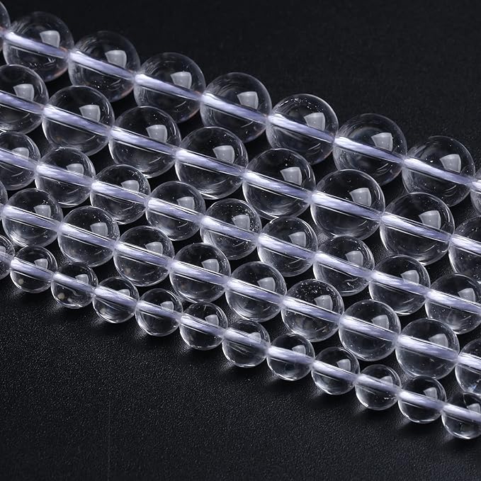 4MM 86PCS Natural Clear White Crystal Quartz Gemstone 3A Grade Round Loose Beads for Jewelry Making DIY Bracelet 1 Strand 15''