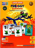 Froggy Fractions Math Games for Fourth Grade and up, 24 Fraction Manipulatives 72 Proper, Improper, and Mixed Fractions Card, Stem Toys for 10 Year Olds and Up